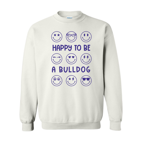 Happy Bulldog Crewneck Sweatshirt