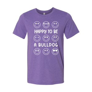 Happy Bulldog Purple Soft Tee