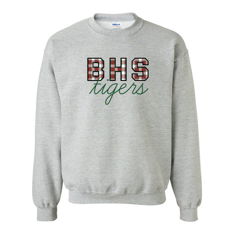 BHS Tigers Winter Plaid Sweatshirt