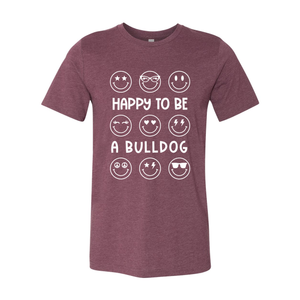 Happy Bulldog Maroon Soft Tee