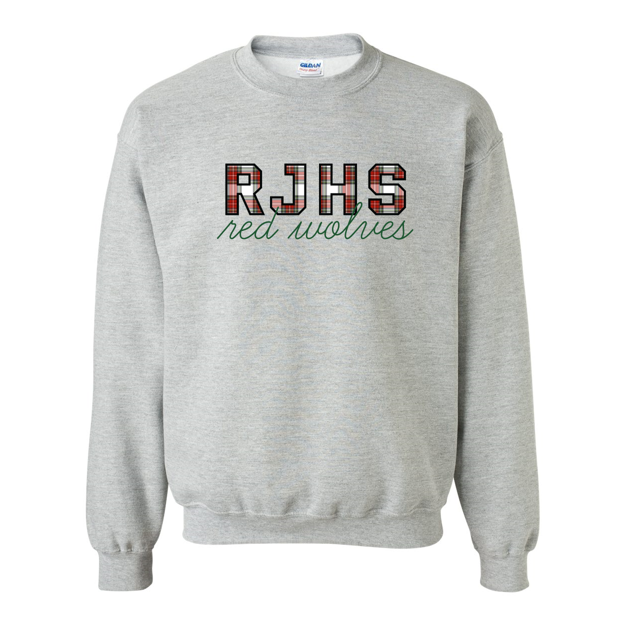 RJHS Red Wolves Winter Plaid Sweatshirt
