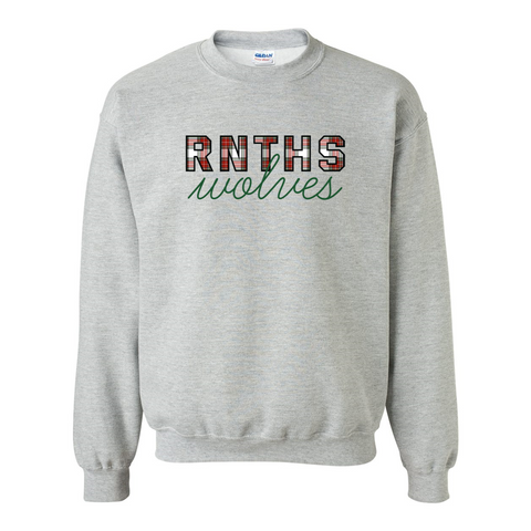 RNTHS Wolves Winter Plaid Sweatshirt