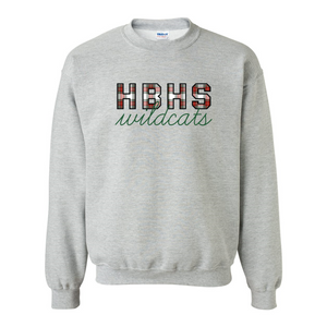 HBHS Wildcats Winter Plaid Sweatshirt
