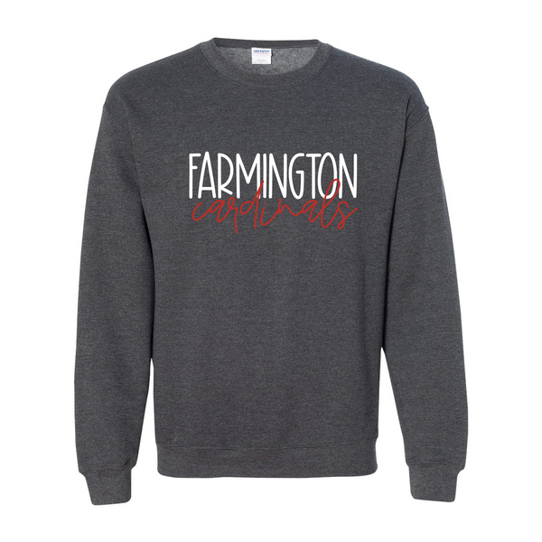 Farmington Cardinals Block Script Sweatshirt