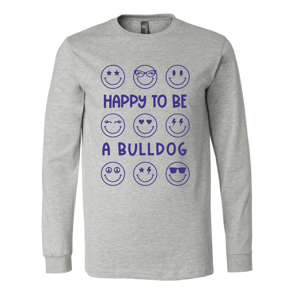 Happy Bulldog Long Sleeve Tee