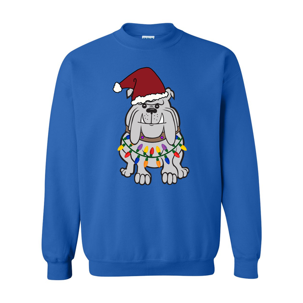 Bulldog in Lights Crewneck Sweatshirt