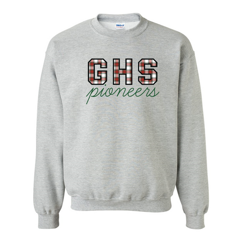 GHS Pioneers Winter Plaid Sweatshirt