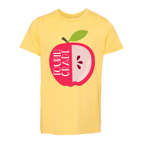 Fourth Grade YOUTH Apple tee