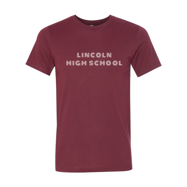 Lincoln High School Retro Font T-Shirt