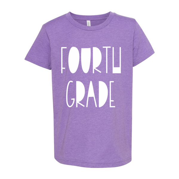 Fourth Grade YOUTH Funky Font Tee