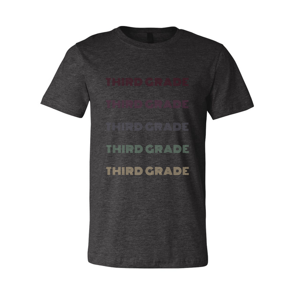 Third Grade Retro Font T-Shirt