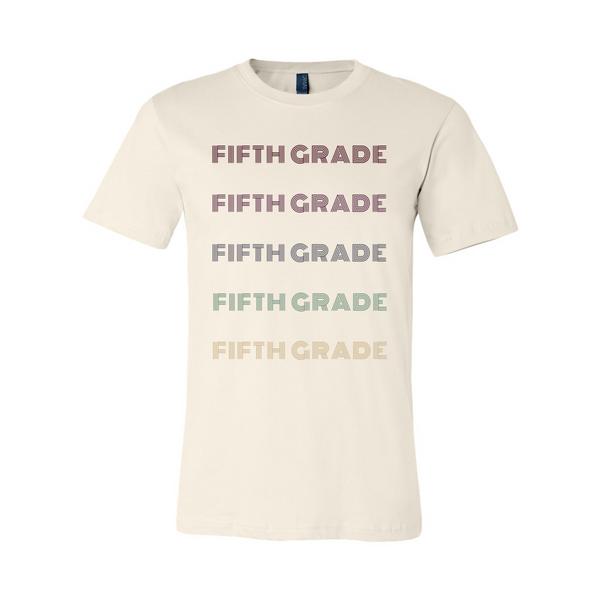 Fifth Grade Retro Font Tee