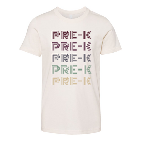 Pre-K YOUTH Retro Font T-Shirt