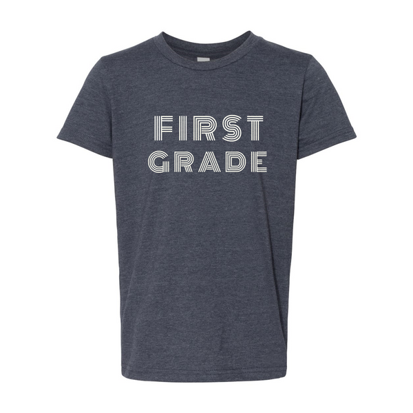 First Grade YOUTH Retro Font T-Shirt