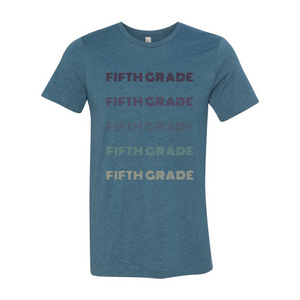 Fifth Grade Retro Font Tee