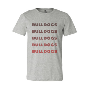Bulldogs Retro Font Monochrome Soft Shirt