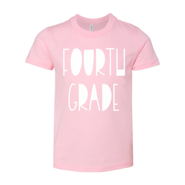 Fourth Grade YOUTH Funky Font Tee