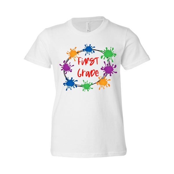 First Grade YOUTH Splatter Paint T-Shirt