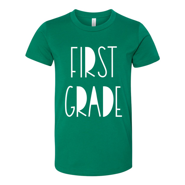 First Grade YOUTH Funky Font T-Shirt