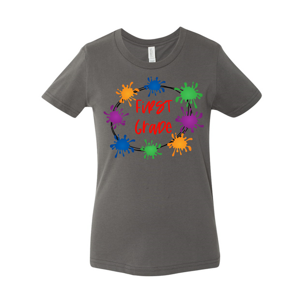 First Grade YOUTH Splatter Paint T-Shirt