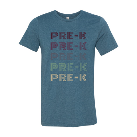 Pre-K Retro Font T-Shirt