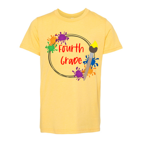 Fourth Grade YOUTH Splatter Paint Tee
