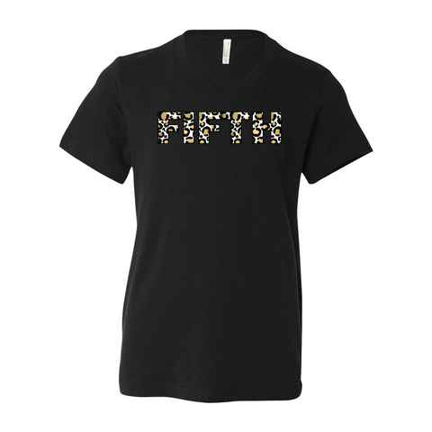 Fifth Grade YOUTH Leopard Soft Tee