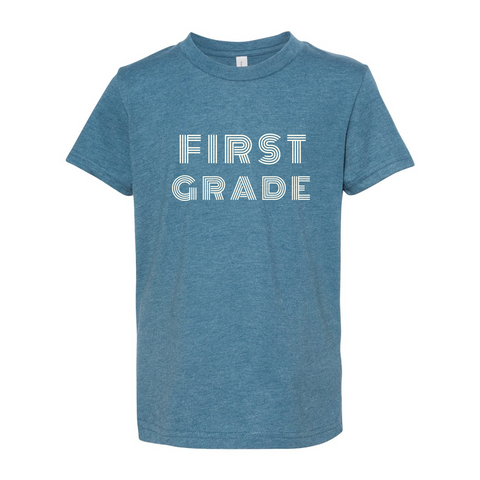 First Grade YOUTH Retro Font T-Shirt