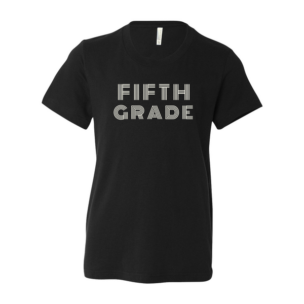 Fifth Grade YOUTH Retro Font Soft Tee