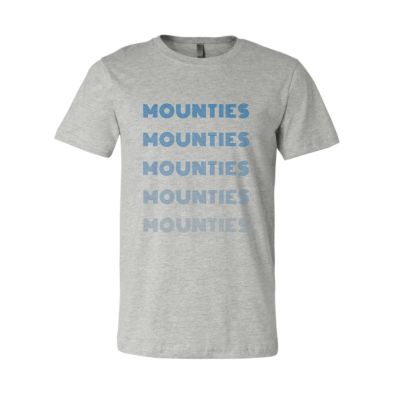 Mounties Retro Font Monochrome T-Shirt