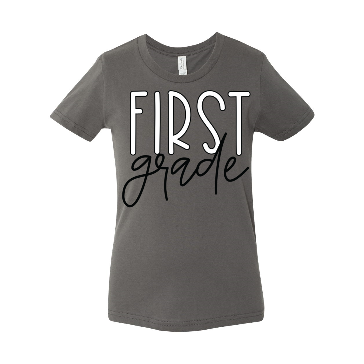 First Grade YOUTH Block Script T-Shirt