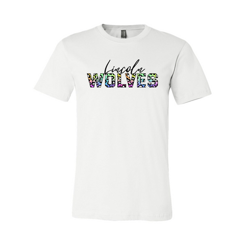 Lincoln Wolves Colorful Animal Print Shirt