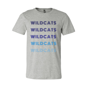 Wildcats Retro Font Monochrome T-Shirt