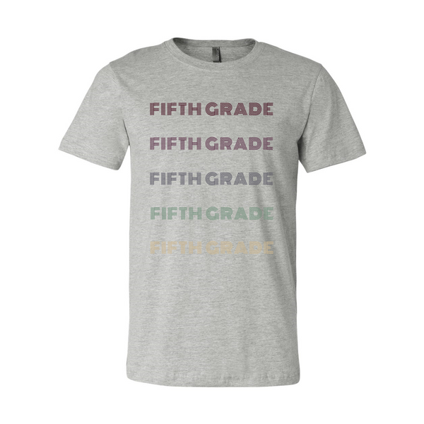 Fifth Grade Retro Font Tee