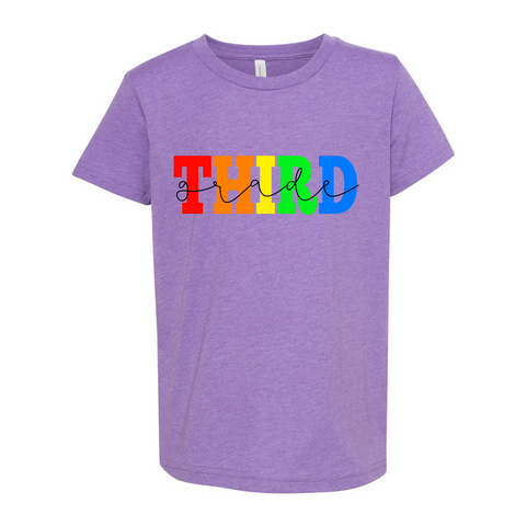 Third Grade YOUTH Rainbow Tee