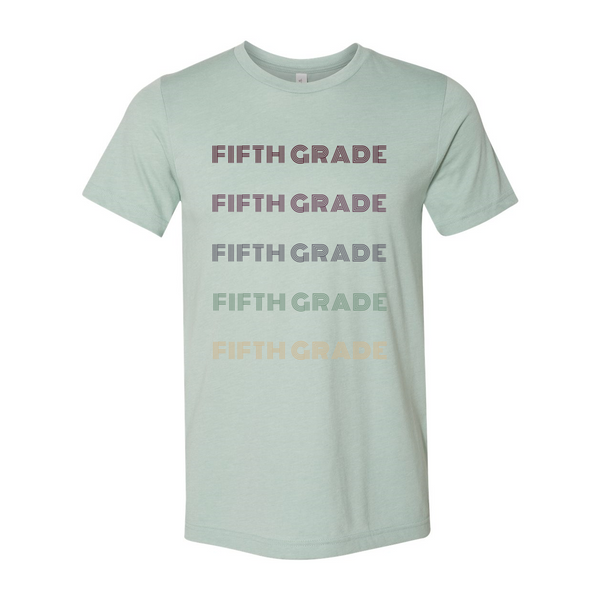 Fifth Grade Retro Font Tee