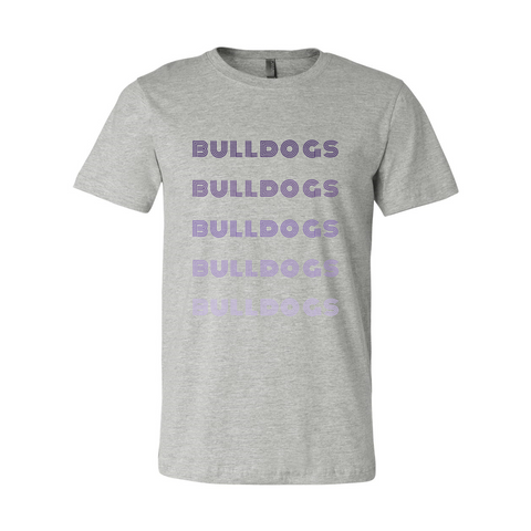 Bulldogs Retro Font Monochrome Soft Shirt