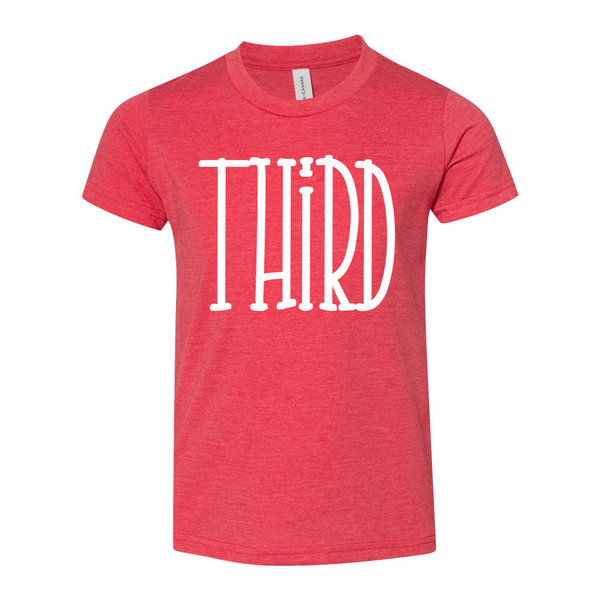 Third Grade YOUTH Tall Letters Tee