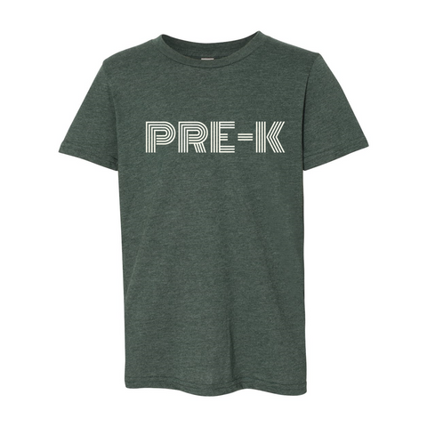 Pre-K YOUTH Retro Font T-Shirt
