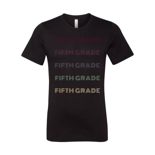 Fifth Grade Retro Font Tee